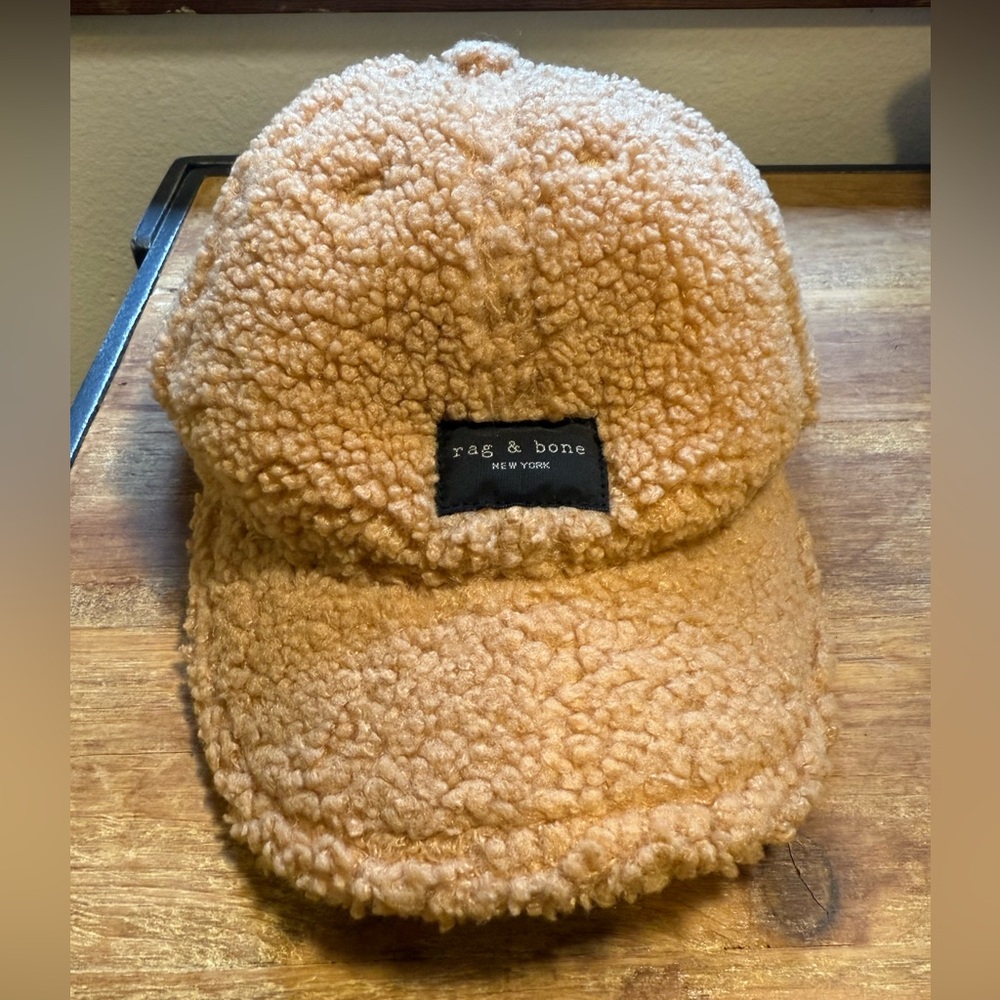 rag & bone Addison Faux Shearling Baseball Cap - Picture 2 of 6